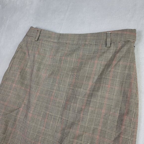 J. Crew Brown Pleated Plaid Women's Skirt | Size 2 - Picture 3 of 6